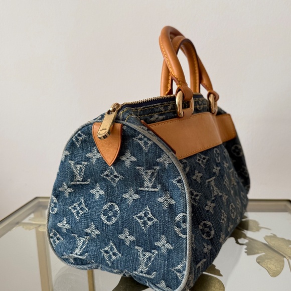 Louis Vuitton Monogram Denim Neo Speedy Handbag in Blue - Picture 2 of 10
